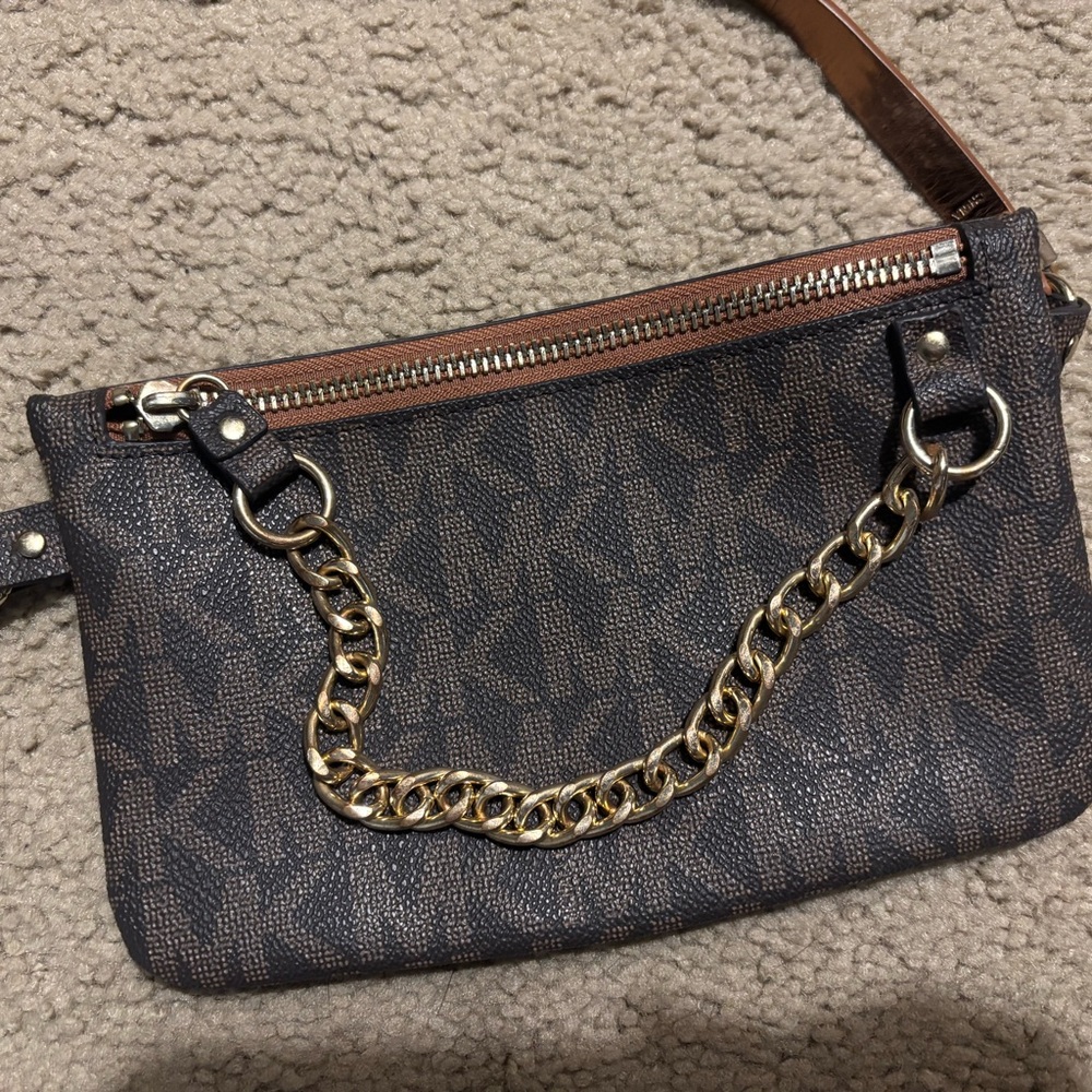 Brown Chain Crossbody Bag